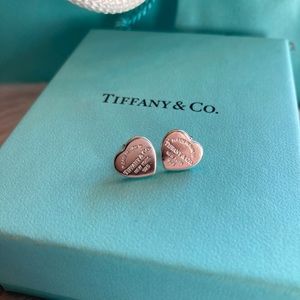 Authentic Tiffany & Co. Return to Tiffany Heart Stud Earrings